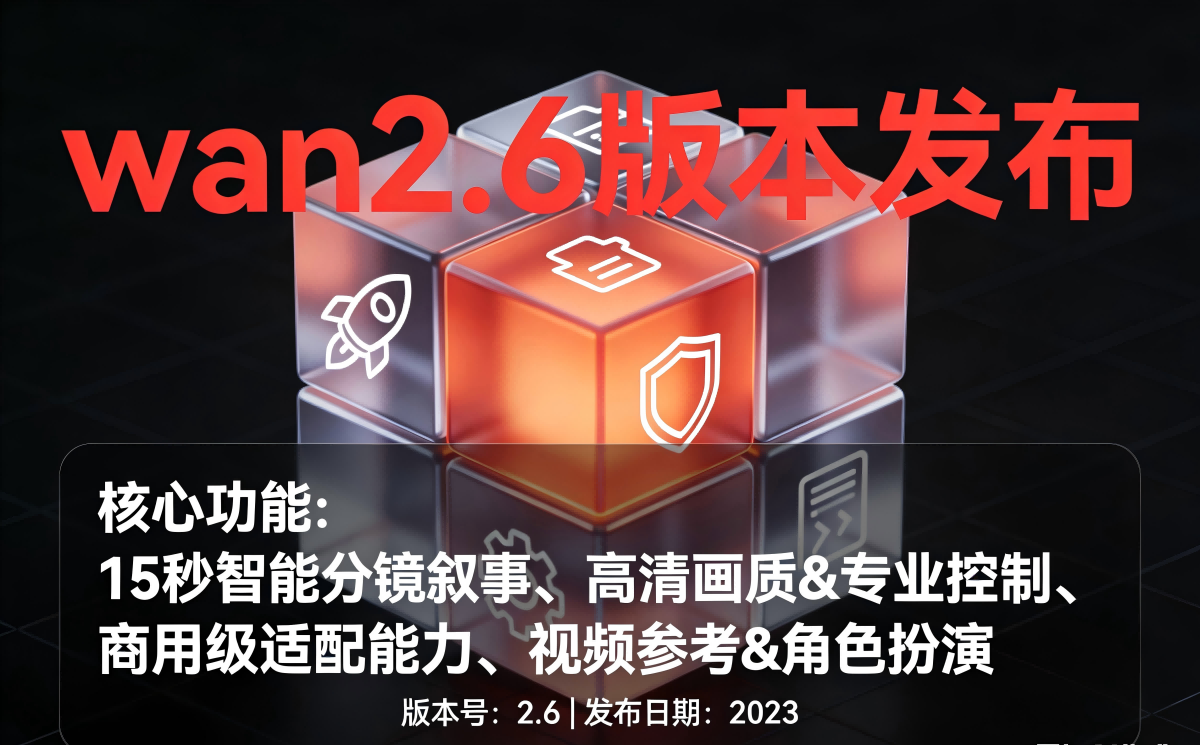 阿里万相Wan 2.6视频生成模型官方界面