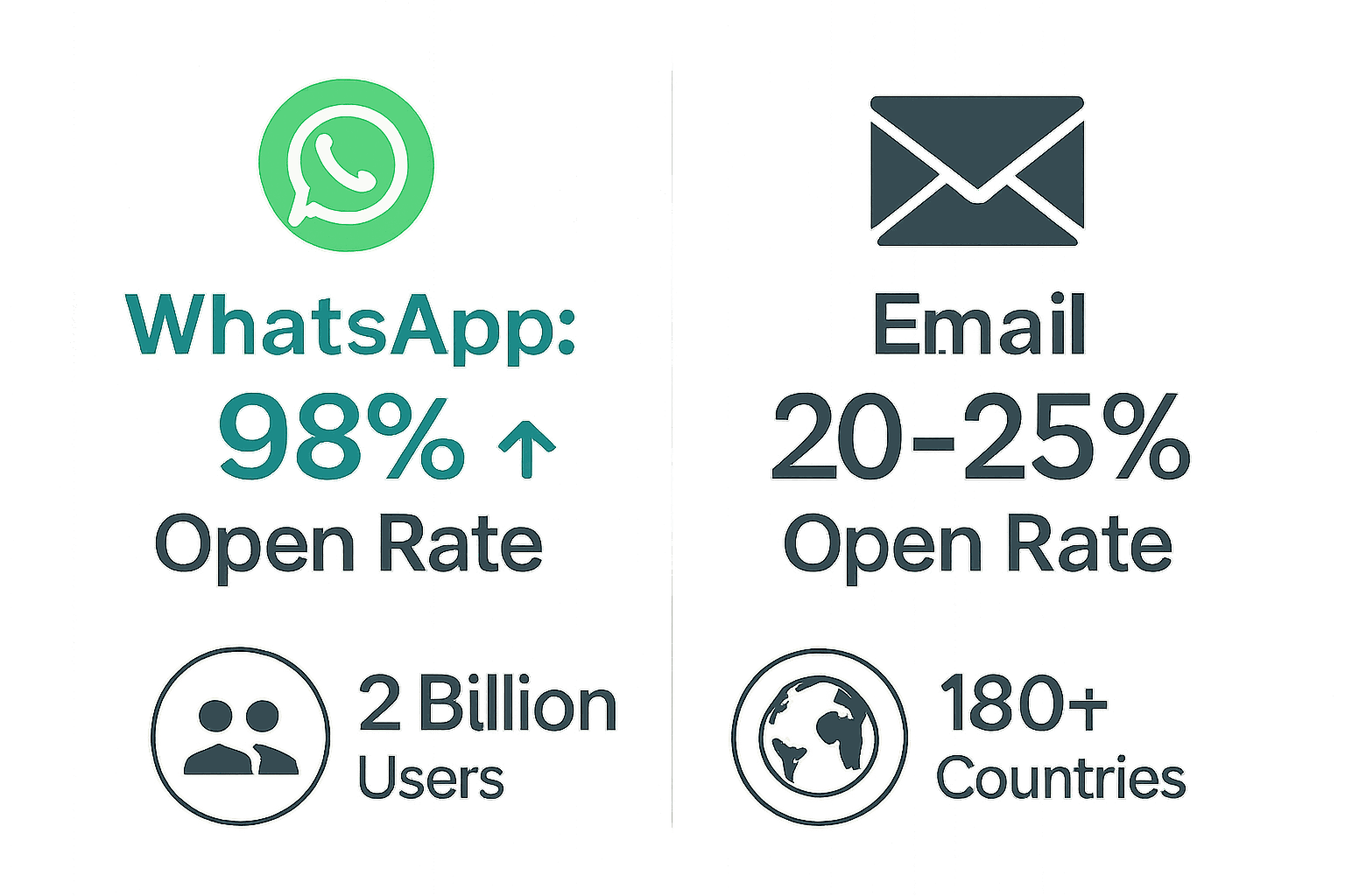 WhatsApp营销数据对比
